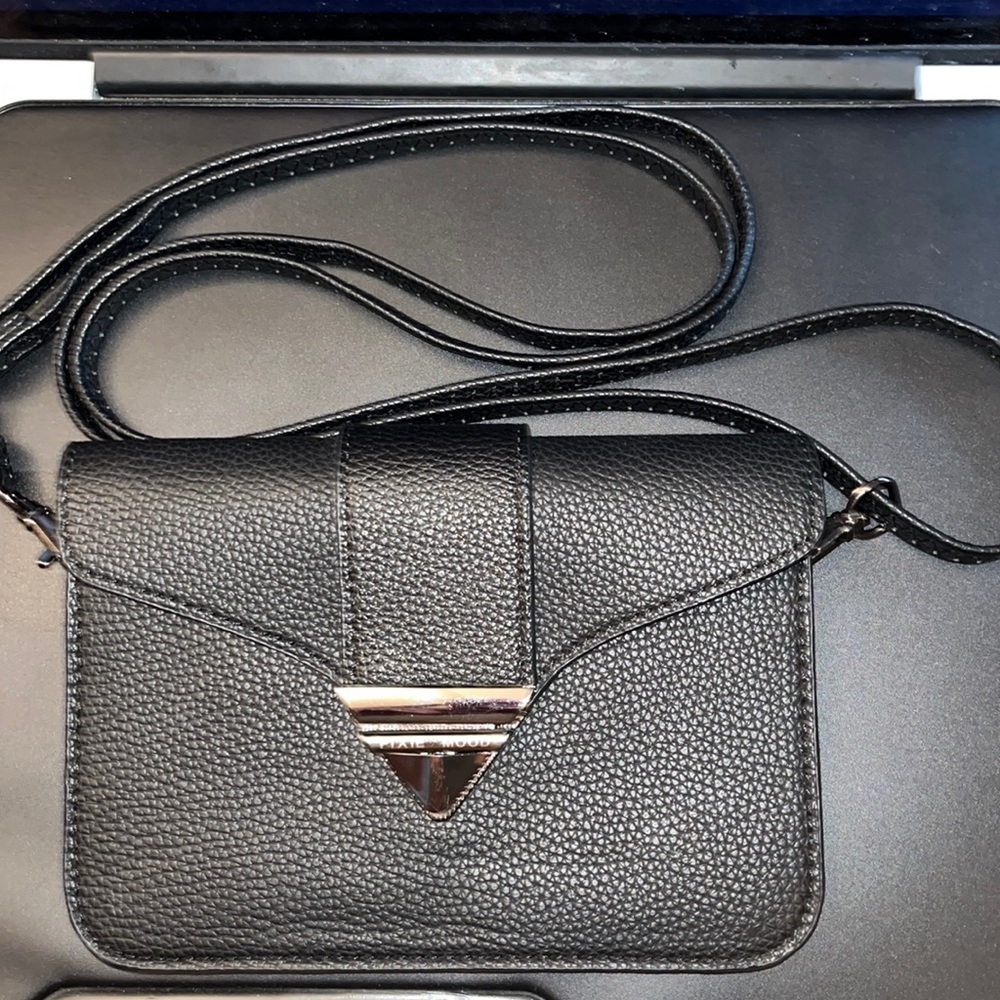 Pixie Mood Vegan Leather Black Jacqueline Crossbody Purse